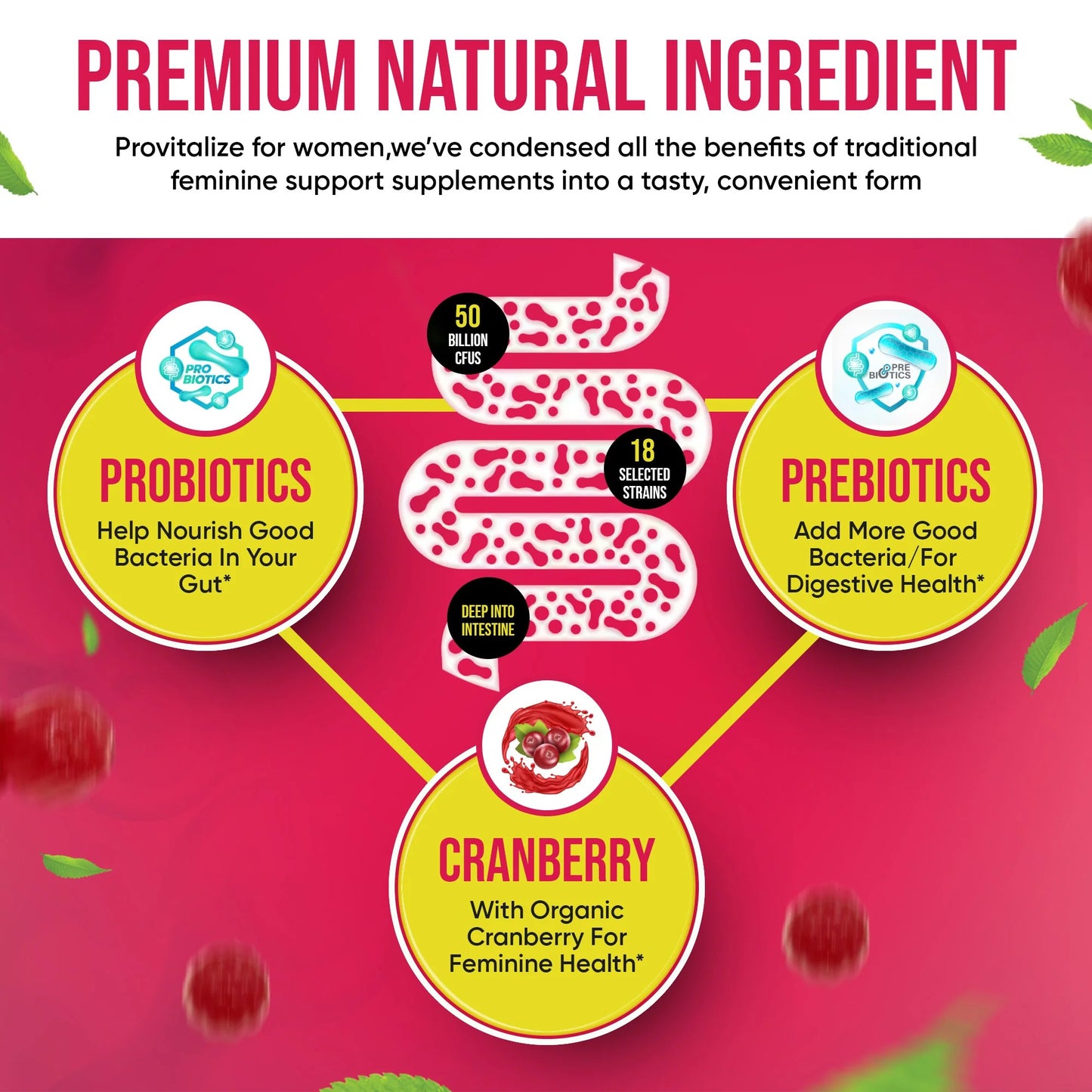 Benvita™ Cranberry Probiotic Gummies