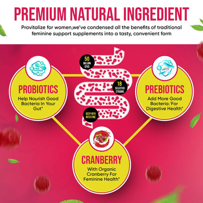 Benvita™ Cranberry Probiotic Gummies